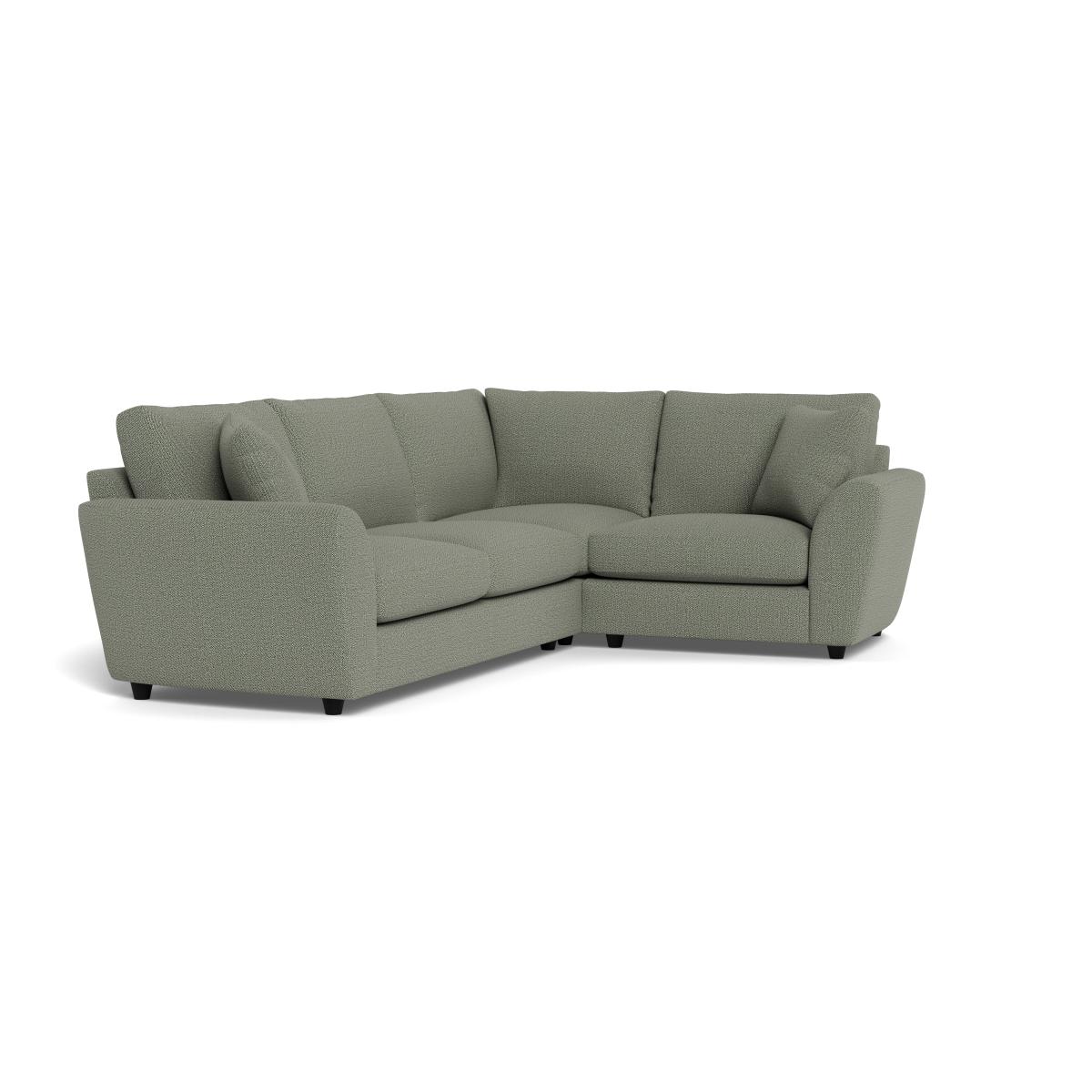 Heal's Snooze Right Hand Facing Corner Sofa Boucle Tweed Lapis Black Feet – image 2