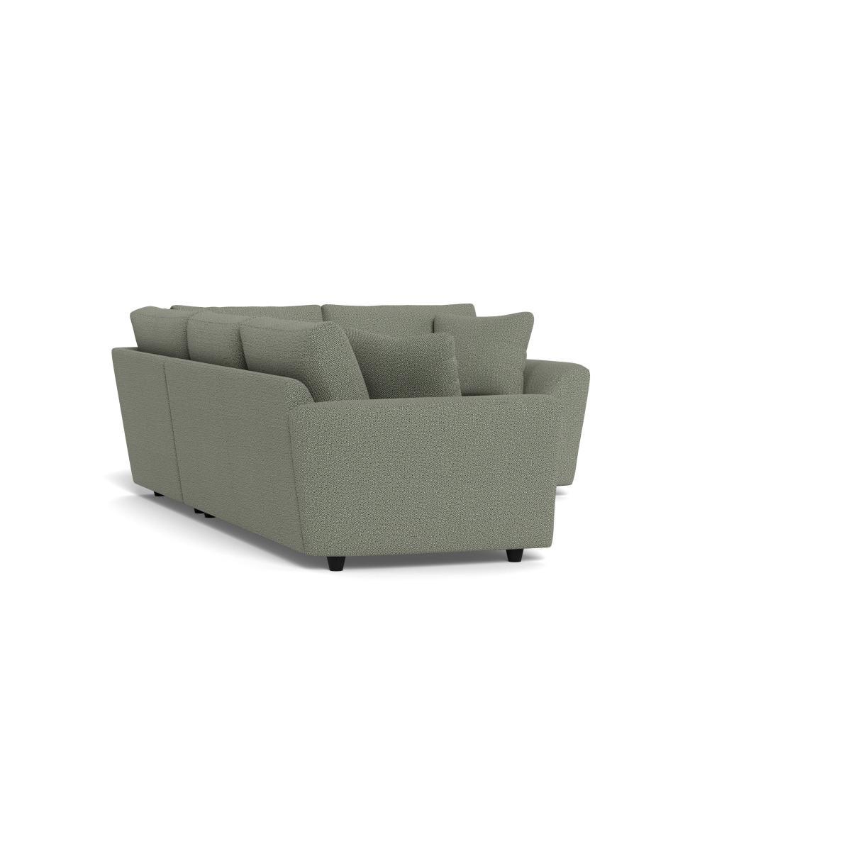 Heal's Snooze Right Hand Facing Corner Sofa Boucle Tweed Lapis Black Feet – image 4