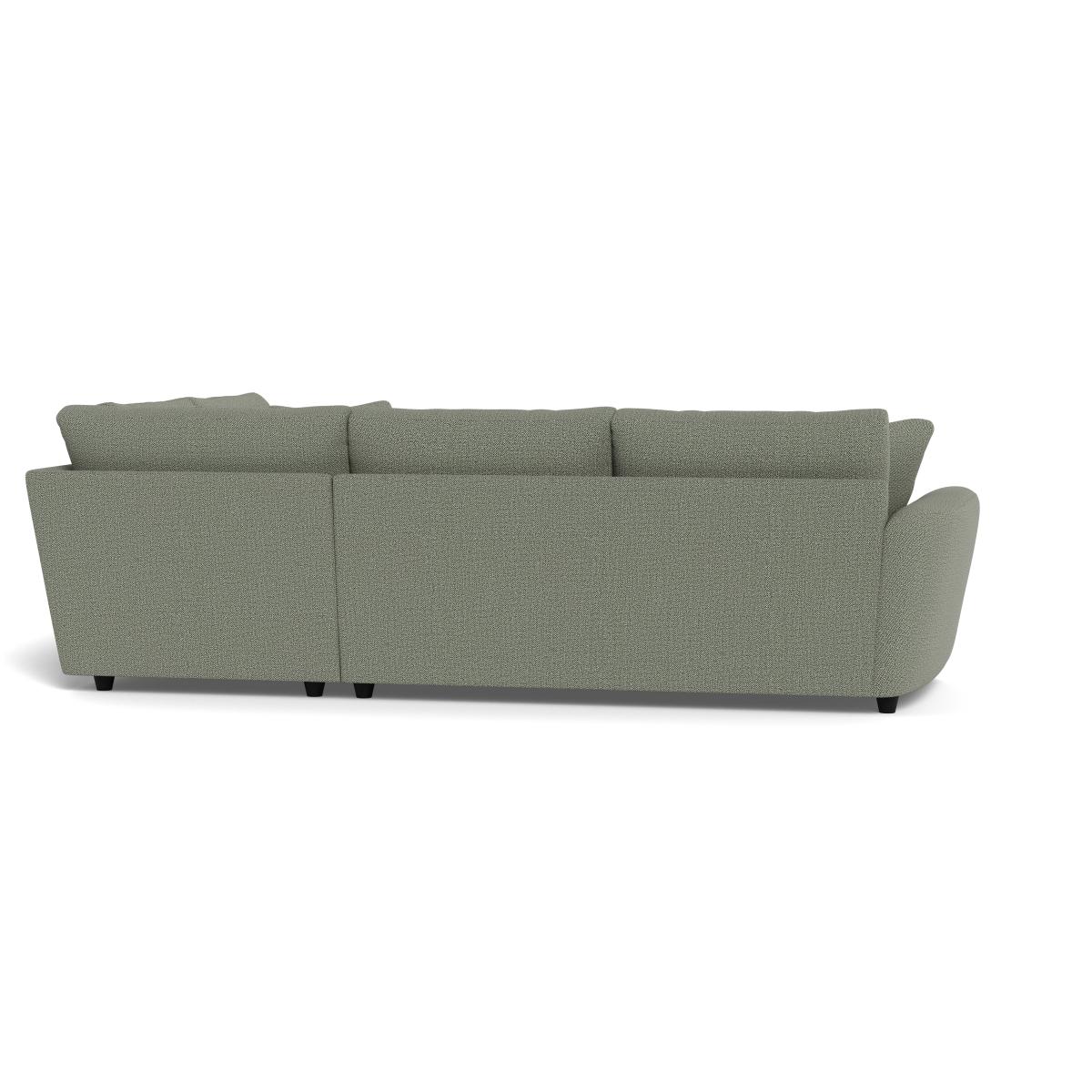 Heal's Snooze Right Hand Facing Corner Sofa Boucle Tweed Lapis Black Feet – image 5