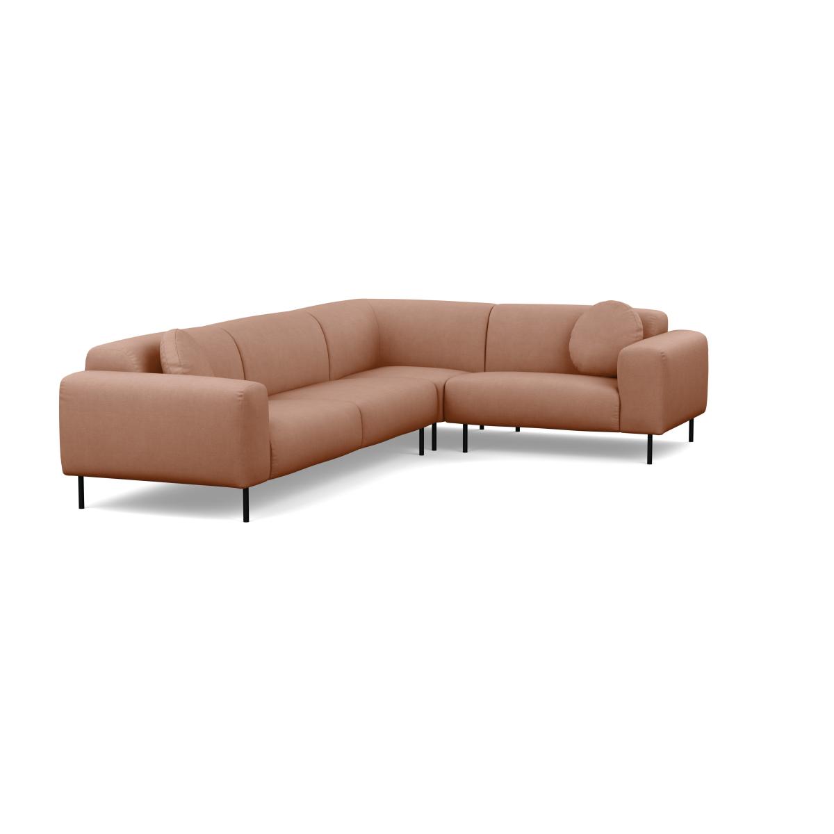 Heal's Luna Medium Right Hand Facing Corner Sofa Tundra Texture Latte Black Feet - Heal's UK Furniture – image 2