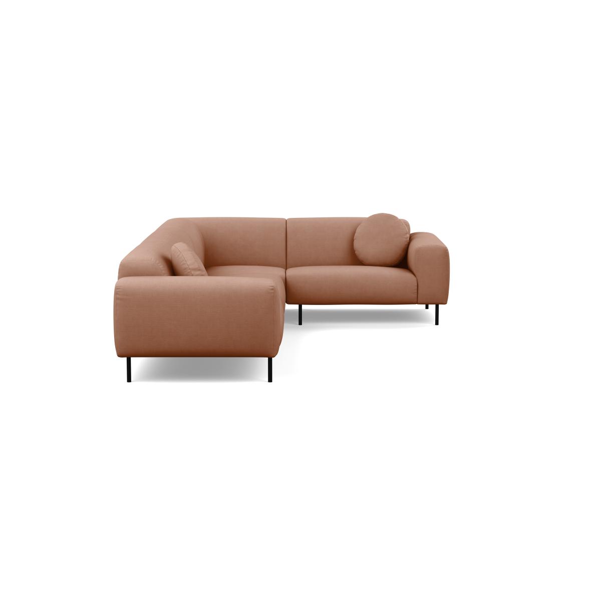 Heal's Luna Medium Right Hand Facing Corner Sofa Tundra Texture Latte Black Feet - Heal's UK Furniture – image 3