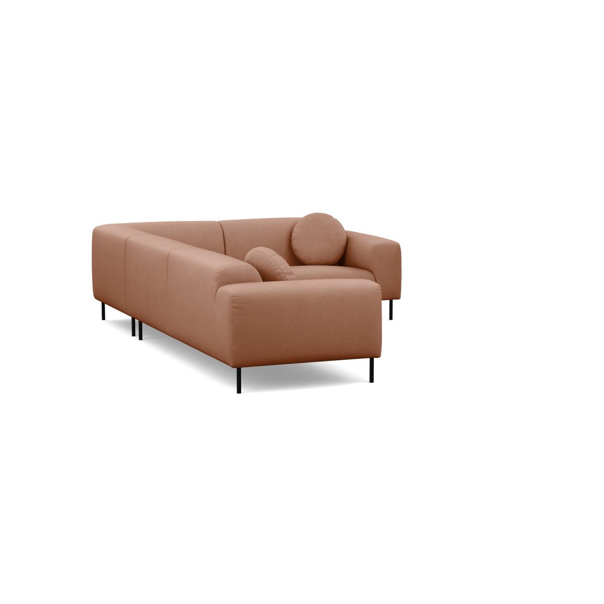 Heal's Luna Medium Right Hand Facing Corner Sofa Tundra Texture Latte Black Feet - Heal's UK Furniture – image 4
