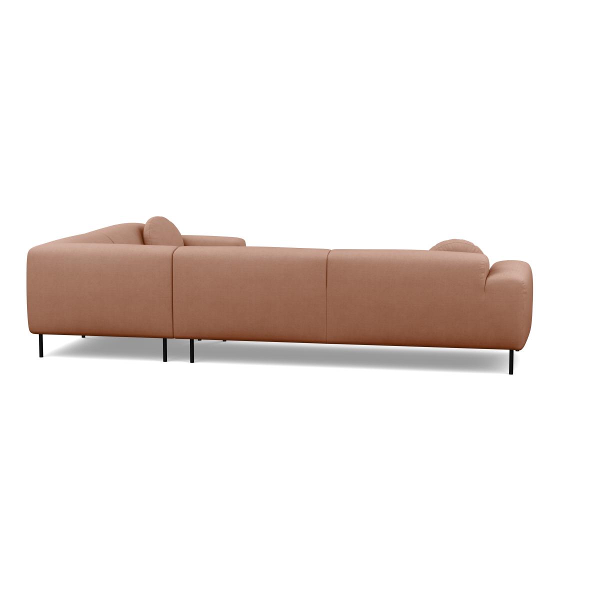 Heal's Luna Medium Right Hand Facing Corner Sofa Tundra Texture Latte Black Feet - Heal's UK Furniture – image 5