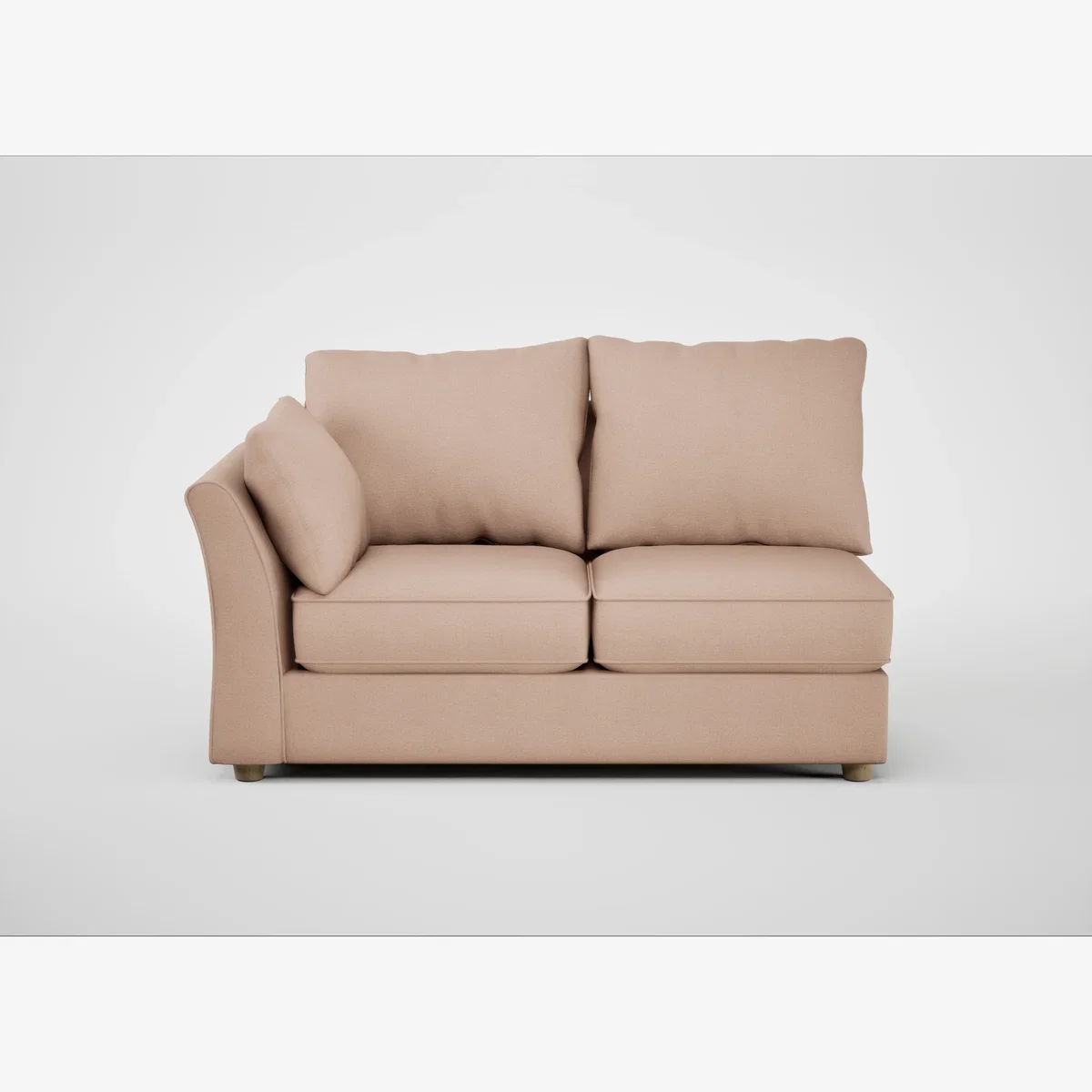 Heal's Tailor Medium Left Hand Facing Corner Unit Capelo Linen-Cotton Rosedale Natural Feet – image 1