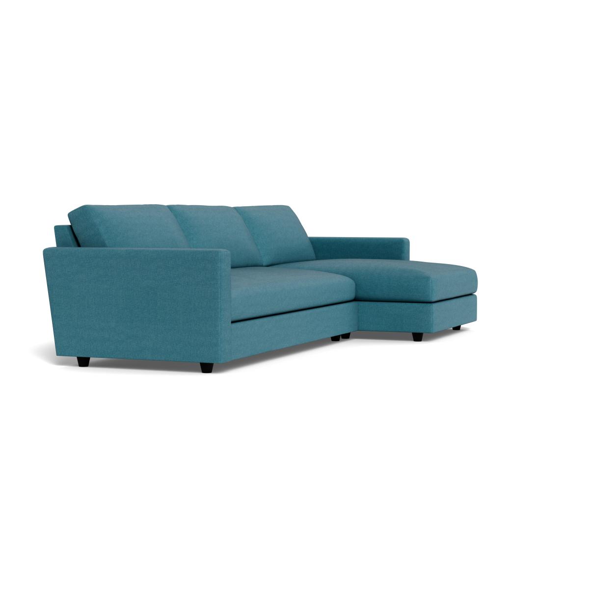 Heal's Nimbus II 4 Seater Corner Chaise RHF Brushed Cotton Cadet Black Feet – image 2