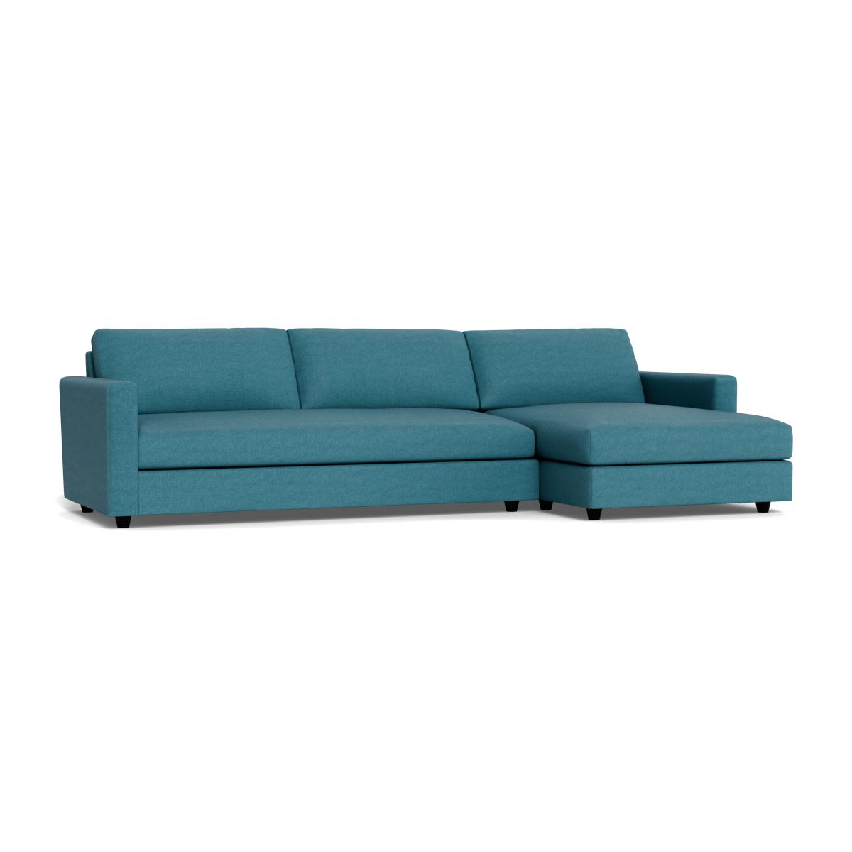 Heal's Nimbus II 4 Seater Corner Chaise RHF Brushed Cotton Cadet Black Feet – image 1