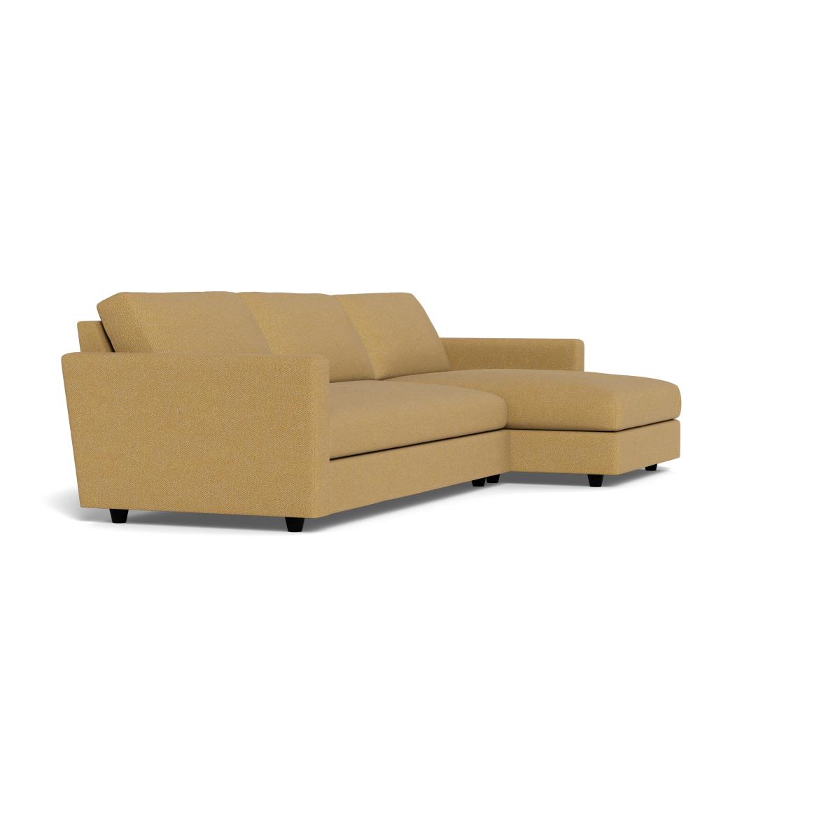 Heal's Nimbus II 4 Str Corner Chaise RHF Boucle Tweed Citrine Black Feet – image 2
