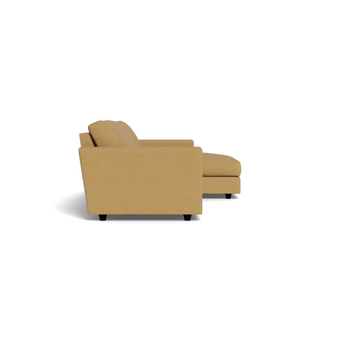 Heal's Nimbus II 4 Str Corner Chaise RHF Boucle Tweed Citrine Black Feet – image 3