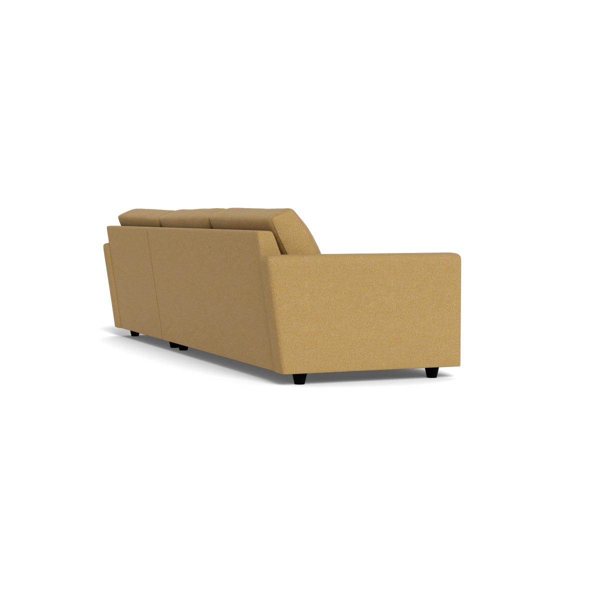 Heal's Nimbus II 4 Str Corner Chaise RHF Boucle Tweed Citrine Black Feet – image 4