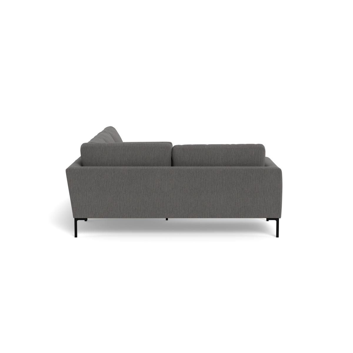Heal's Eton Left Hand Facing Corner Sofa Smart Linen Mix Grey Brass Feet – image 3