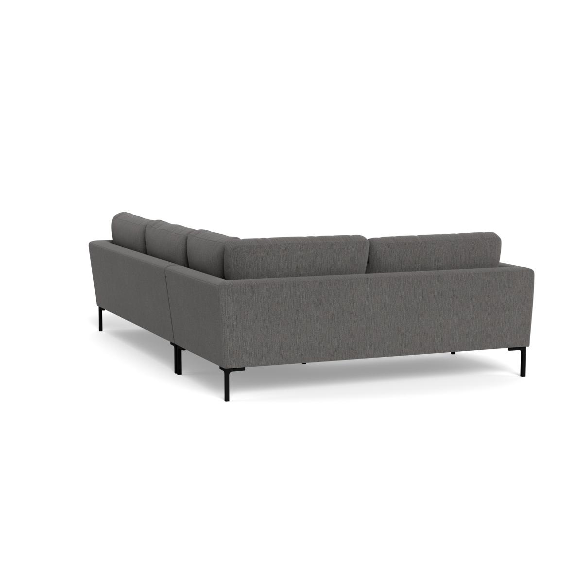 Heal's Eton Left Hand Facing Corner Sofa Smart Linen Mix Grey Brass Feet – image 4