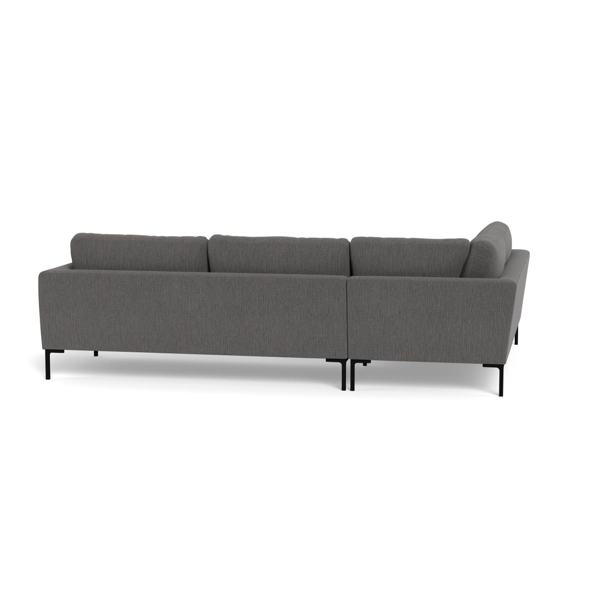 Heal's Eton Left Hand Facing Corner Sofa Smart Linen Mix Grey Brass Feet – image 5