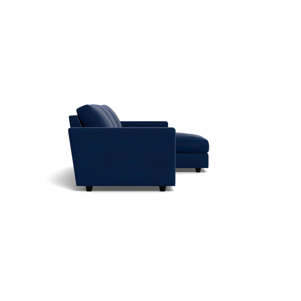 Heal's Nimbus 4 Seater Right Hand Corner Chaise Velvet Midnight Black Feet – image 3