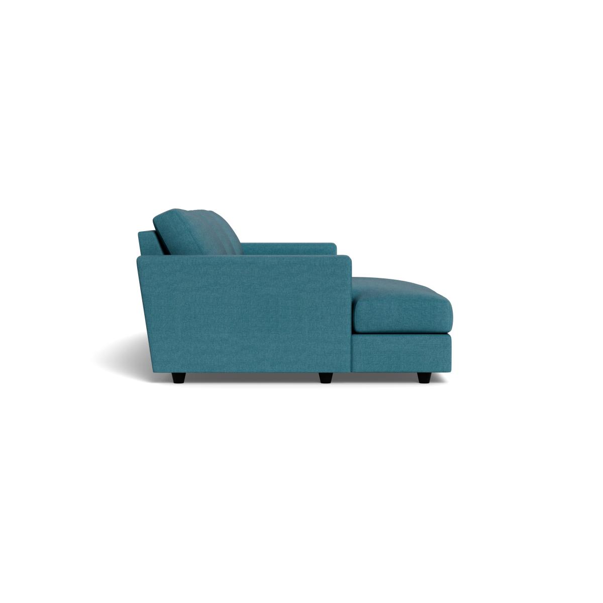 Heal's Nimbus II 4 Seater Corner Chaise LHF Brushed Cotton Cadet Black Feet – image 3