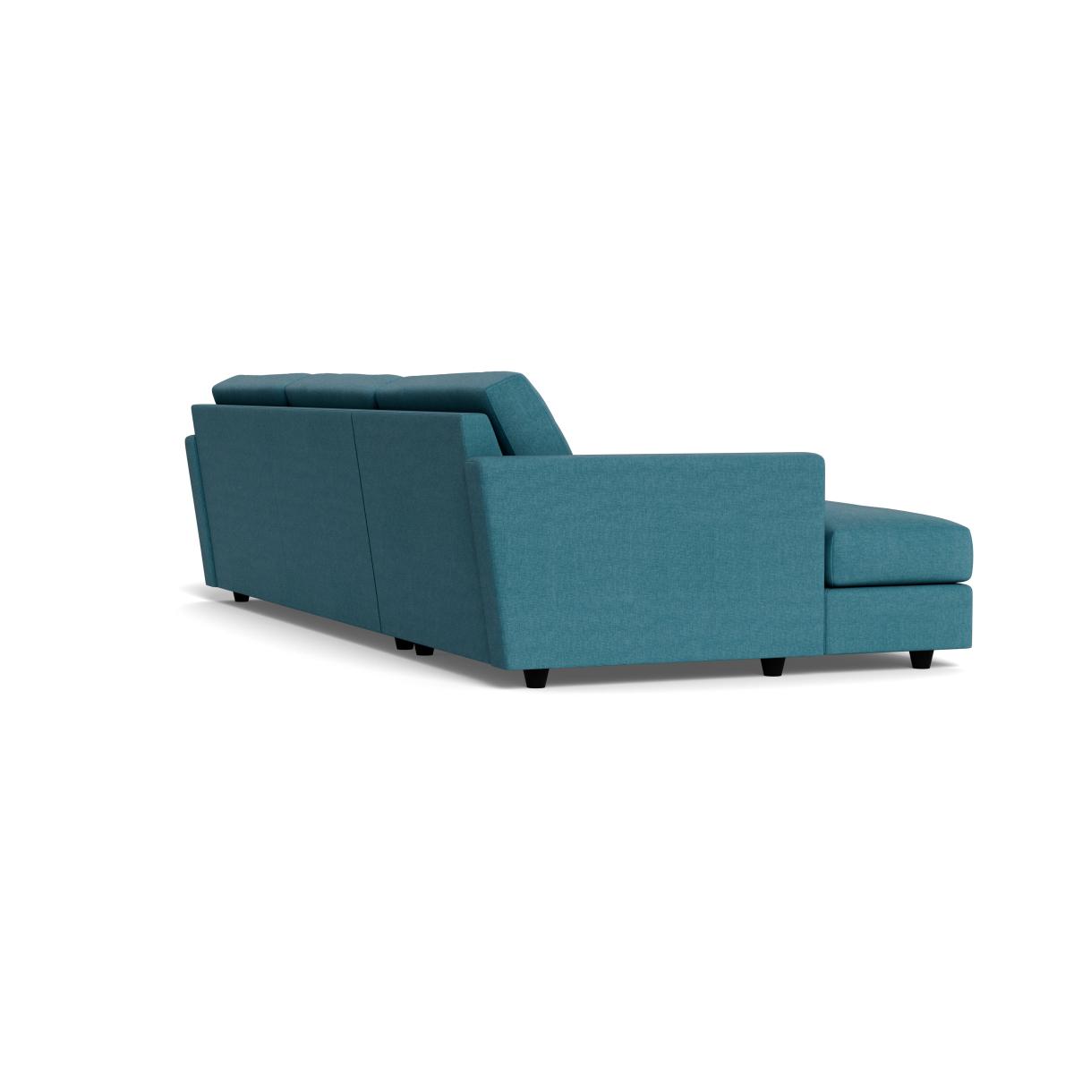 Heal's Nimbus II 4 Seater Corner Chaise LHF Brushed Cotton Cadet Black Feet – image 4