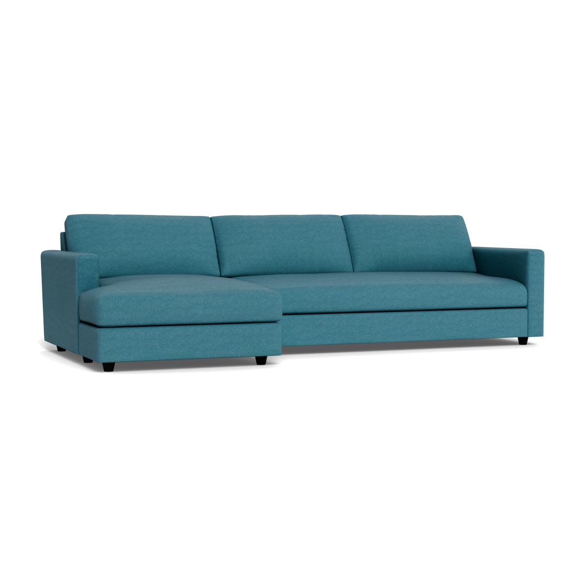 Heal's Nimbus II 4 Seater Corner Chaise LHF Brushed Cotton Cadet Black Feet – image 1