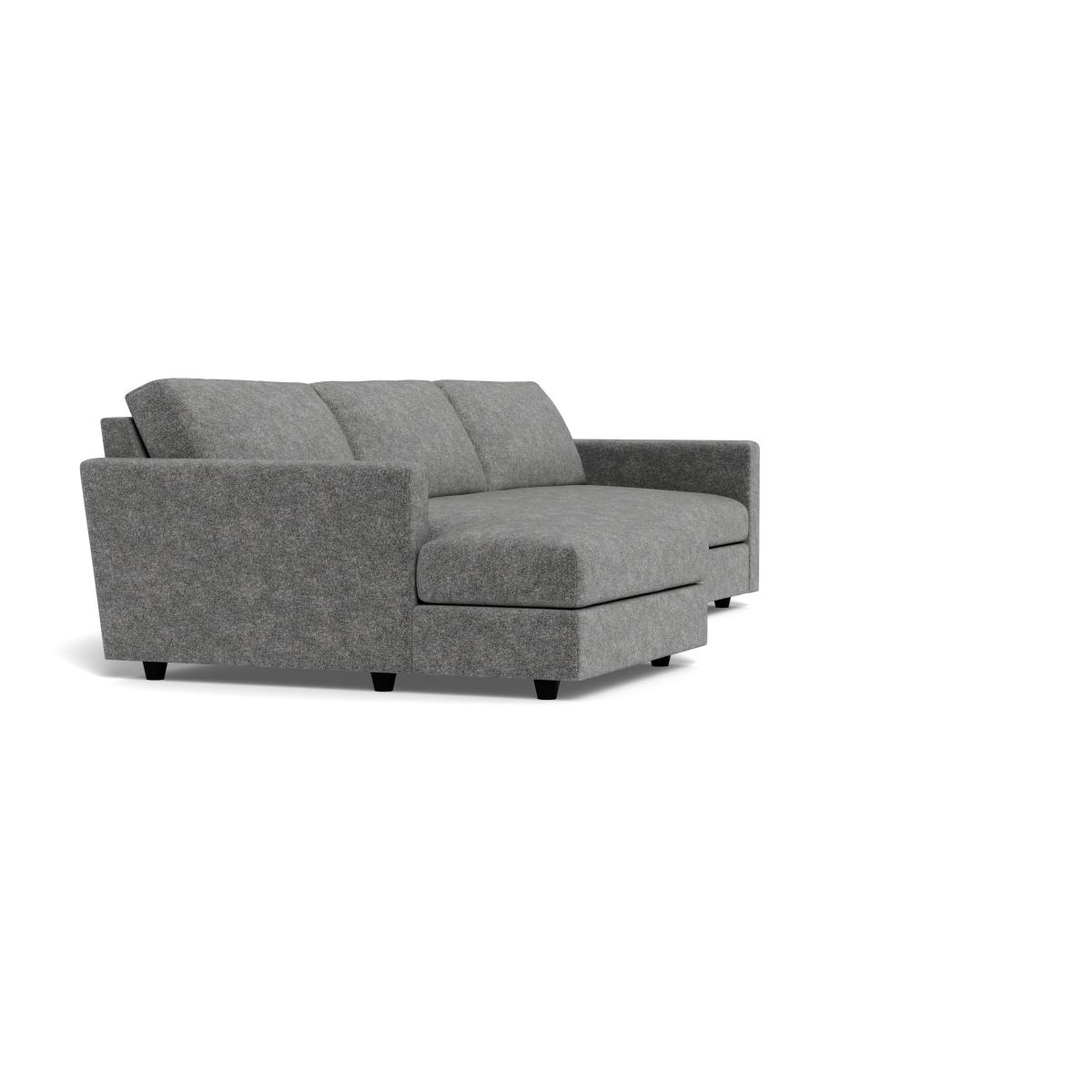 Heal's Nimbus II LHF 4 Seater Corner Chaise Melton Wool Shale Black Feet – image 2