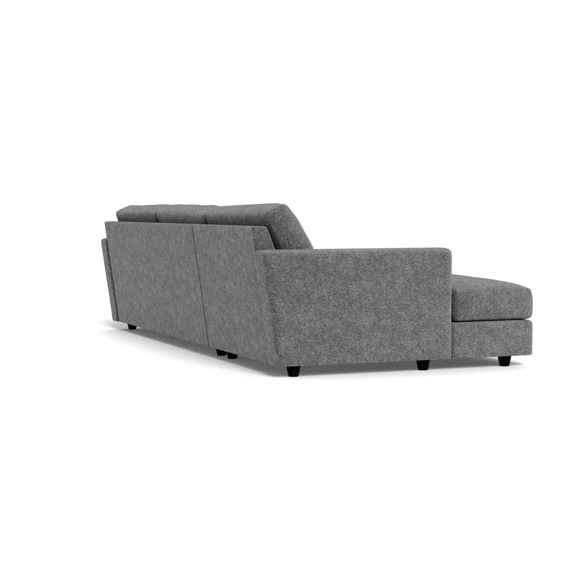 Heal's Nimbus II LHF 4 Seater Corner Chaise Melton Wool Shale Black Feet – image 4