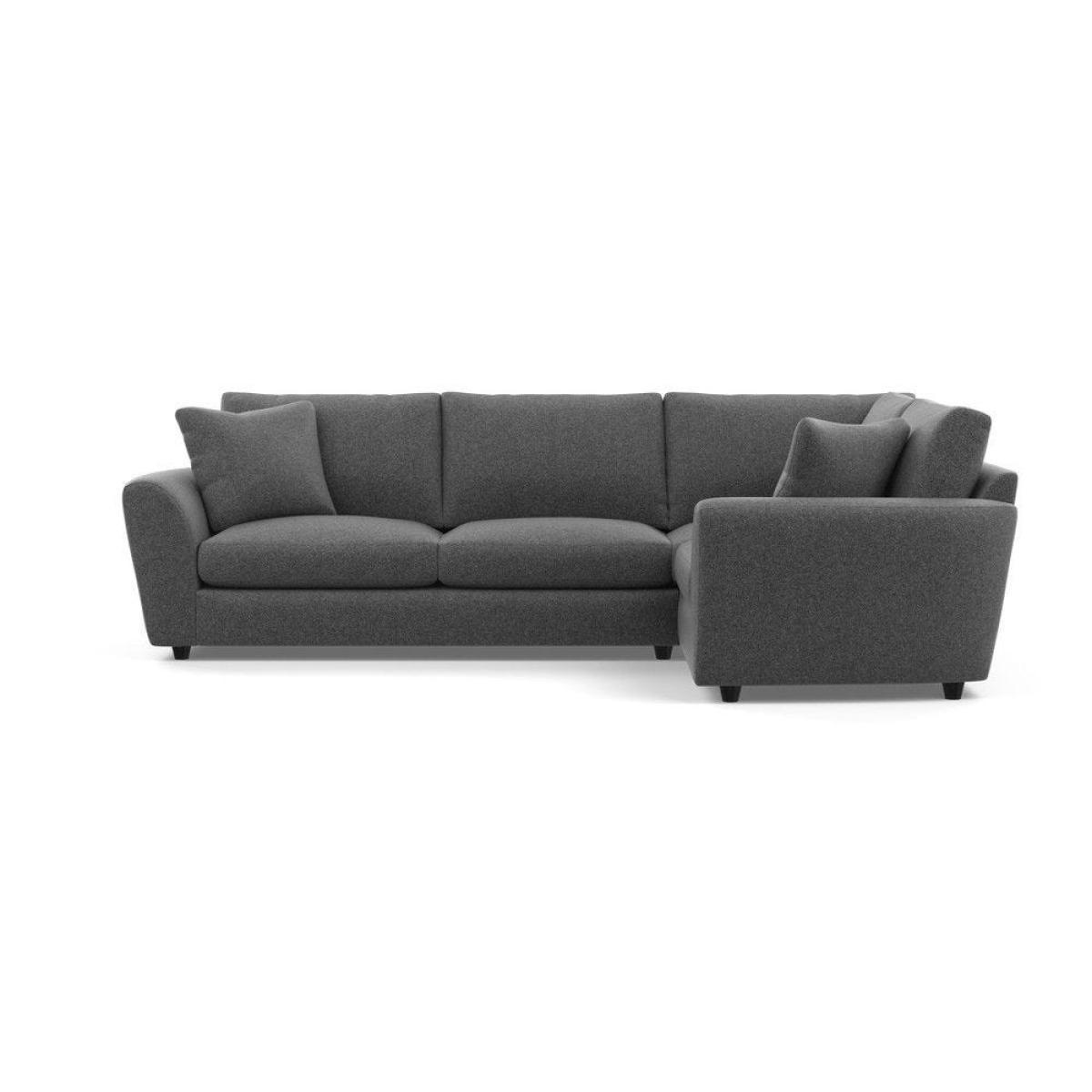 Heal's Snooze Right Hand Facing Corner Sofa Smart Linen Mix Silver Black Feet - Heal's UK Furniture – image 2