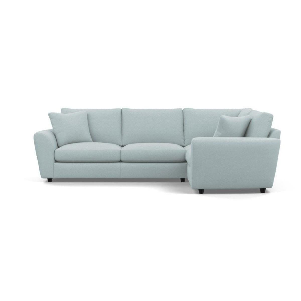 Heal's Snooze Right Hand Facing Corner Sofa Smart Linen Mix Silver Black Feet - Heal's UK Furniture – image 13
