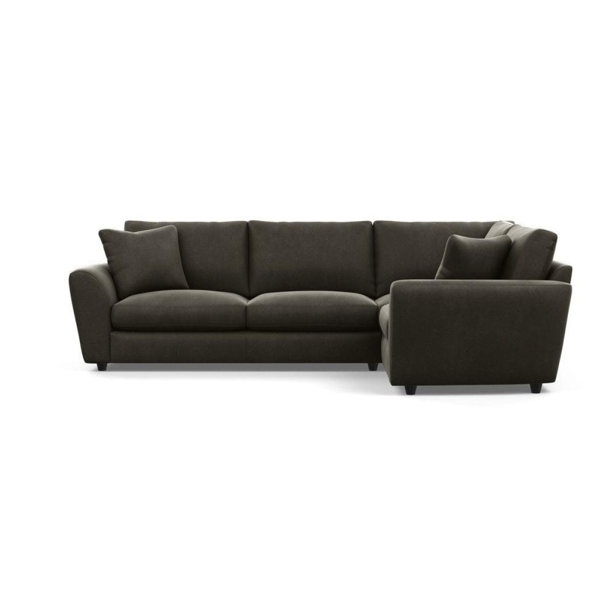 Heal's Snooze Right Hand Facing Corner Sofa Smart Linen Mix Silver Black Feet - Heal's UK Furniture – image 19