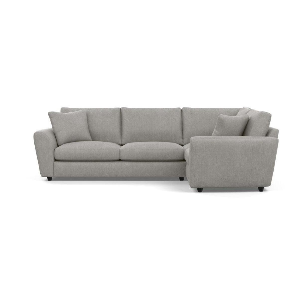 Heal's Snooze Right Hand Facing Corner Sofa Smart Linen Mix Silver Black Feet - Heal's UK Furniture – image 28