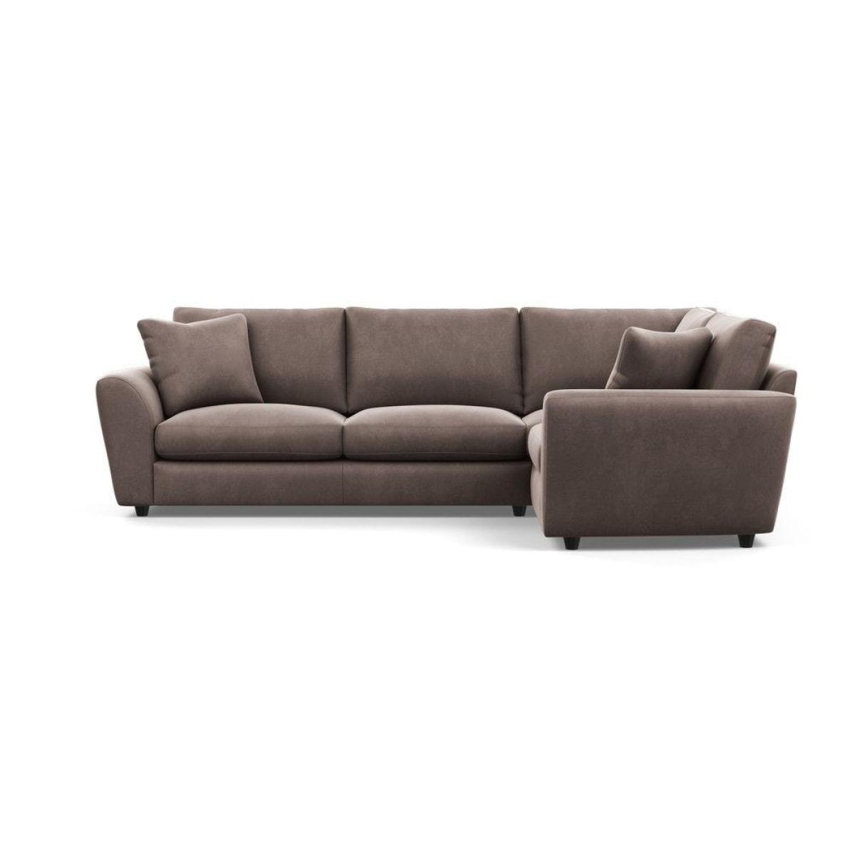Heal's Snooze Right Hand Facing Corner Sofa Smart Linen Mix Silver Black Feet - Heal's UK Furniture – image 5