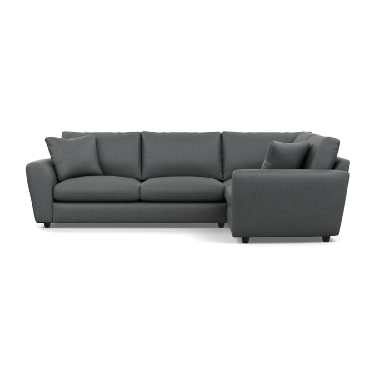 Heal's Snooze Right Hand Facing Corner Sofa Smart Linen Mix Silver Black Feet - Heal's UK Furniture – image 1