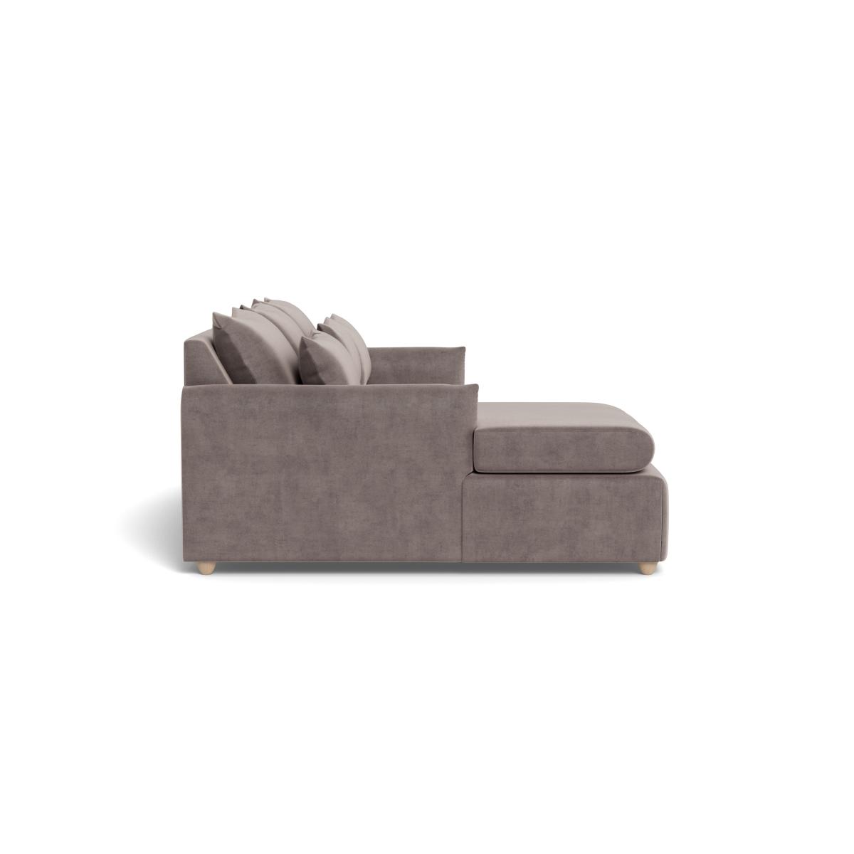 Heal's Pillow Medium LHF Corner Chaise Sofa Melton Wool Shale Stained Oak Feet - Heal's UK Furniture – image 3