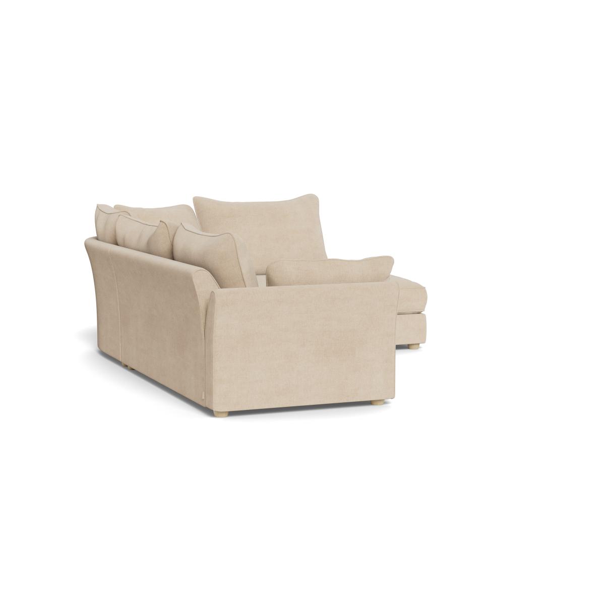 Heal's Tailor Medium Right Hand Facing Corner Sofa Brushed Cotton Oat Natural Ash Feet - Heal's UK Furniture – image 4