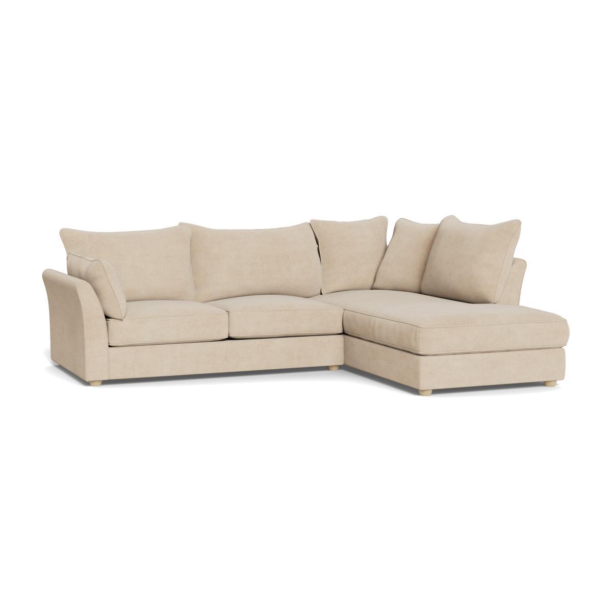 Heal's Tailor Medium Right Hand Facing Corner Sofa Brushed Cotton Oat Natural Ash Feet - Heal's UK Furniture – image 1