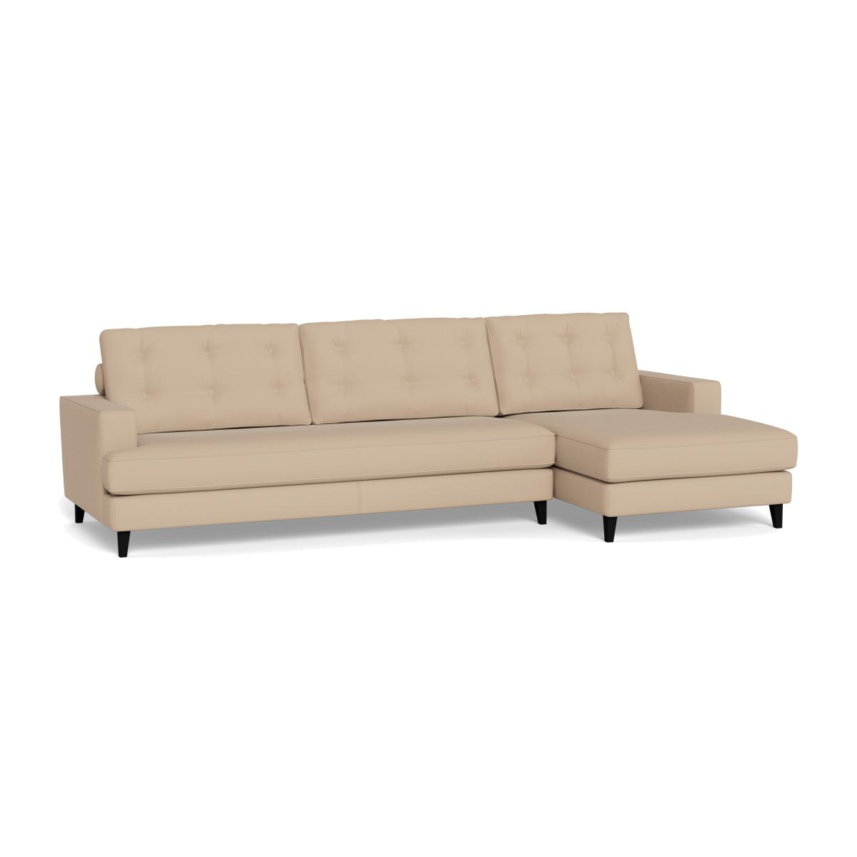 Heal's Mistral Right Hand Facing Corner Sofa Capelo Linen-Cotton Bamboo Black Beech Feet – image 1