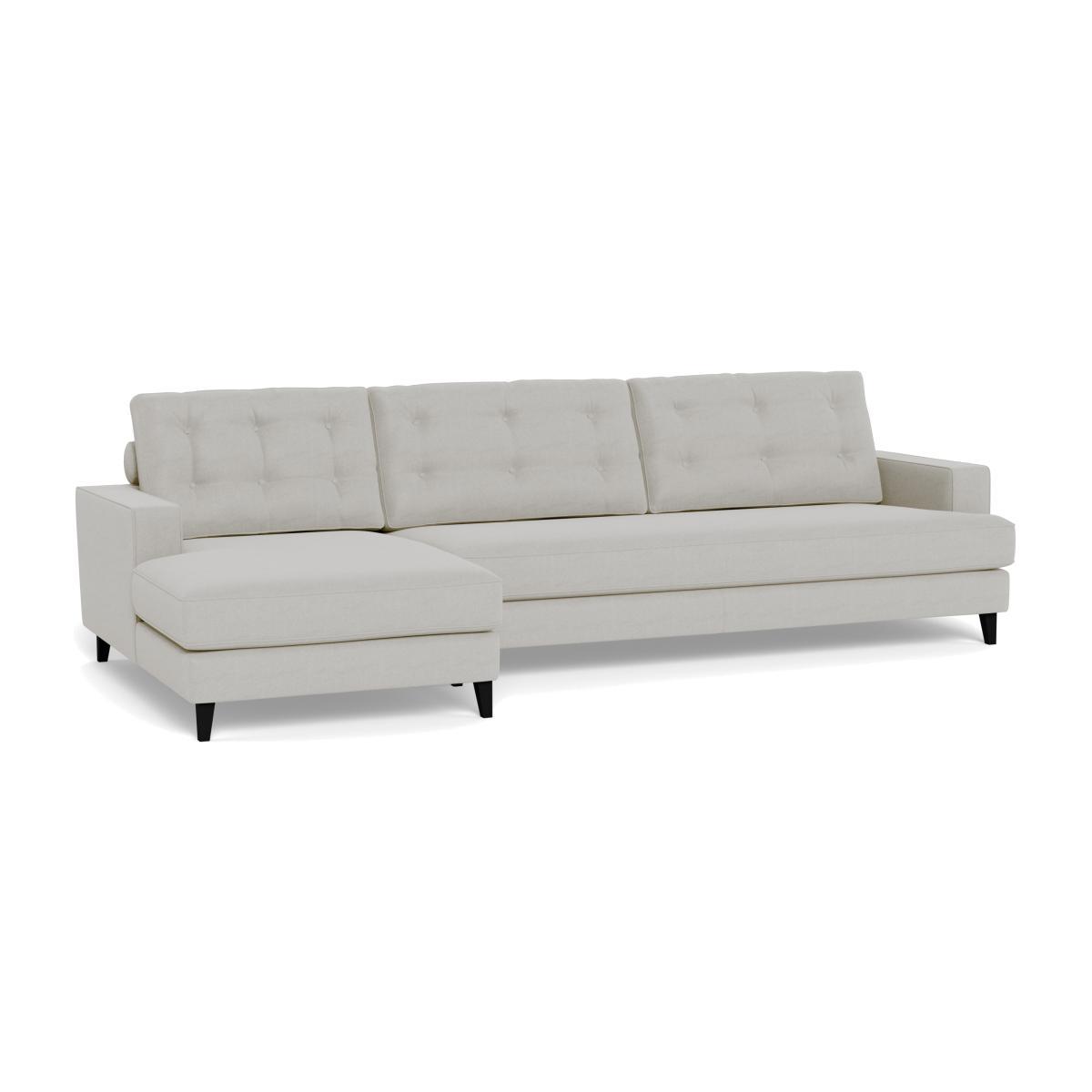 Heal's Mistral Left Hand Corner Sofa Capelo LinenCotton Sea Salt Black Feet - Heal's UK Furniture – image 1