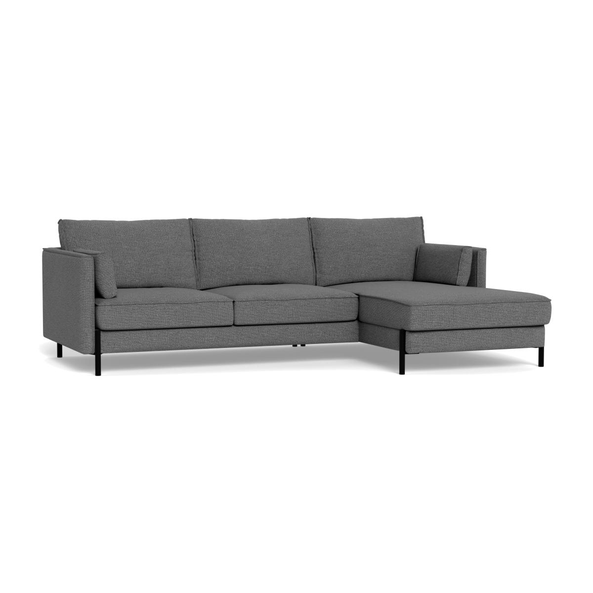 Heal's Tortona Right Hand Facing 4 Seater Corner Chaise Tejo Recycled Noir Black Feet – image 1