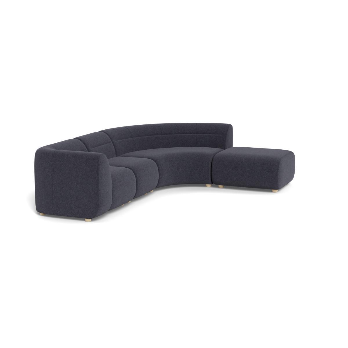 Heal's Lilli Right Hand Facing Curved Corner Sofa Texture Soot Natural Ash Feet - Heal's UK Furniture – image 2