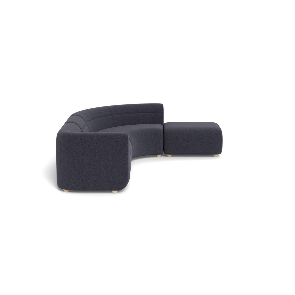 Heal's Lilli Right Hand Facing Curved Corner Sofa Texture Soot Natural Ash Feet - Heal's UK Furniture – image 3