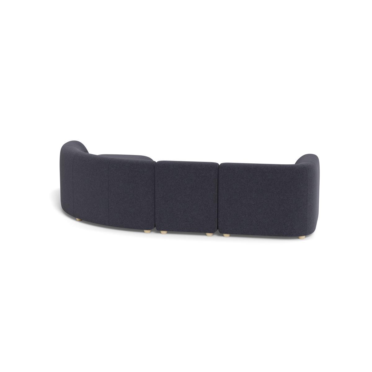 Heal's Lilli Right Hand Facing Curved Corner Sofa Texture Soot Natural Ash Feet - Heal's UK Furniture – image 5