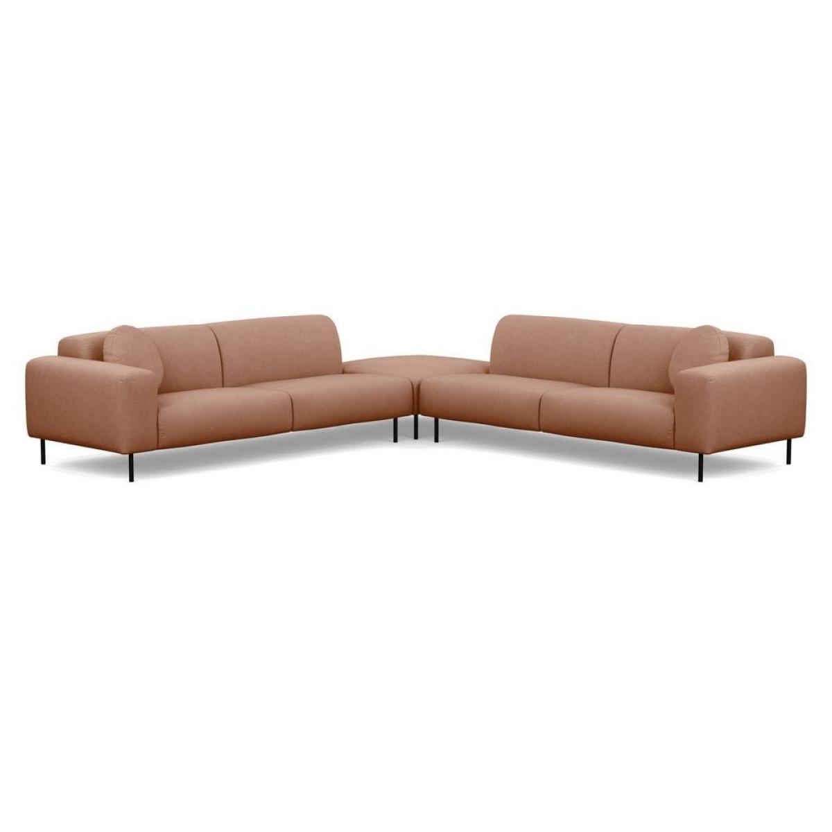Heal's Luna Large Corner Sofa Siena Cotton Clay Black Feet - Heal's UK Furniture – image 14