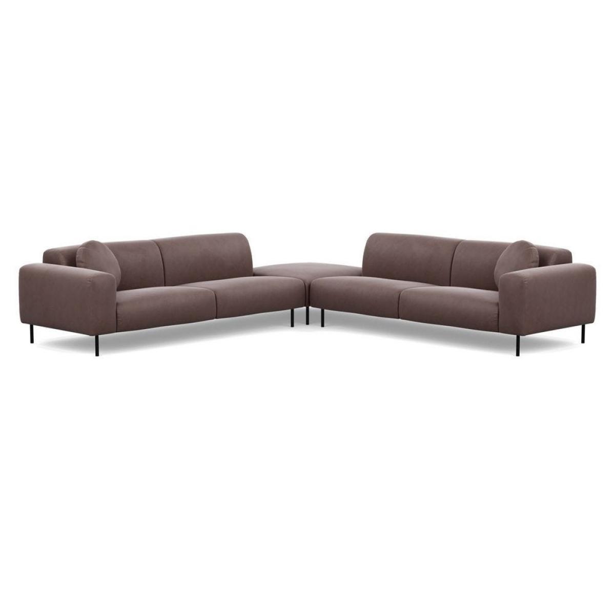 Heal's Luna Large Corner Sofa Siena Cotton Clay Black Feet - Heal's UK Furniture – image 15