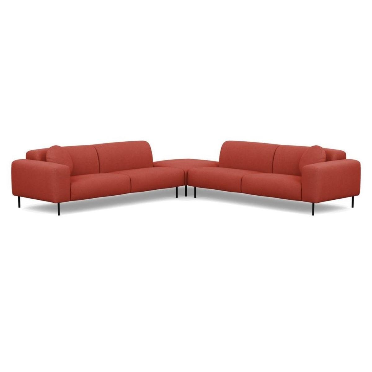 Heal's Luna Large Corner Sofa Siena Cotton Clay Black Feet - Heal's UK Furniture – image 6