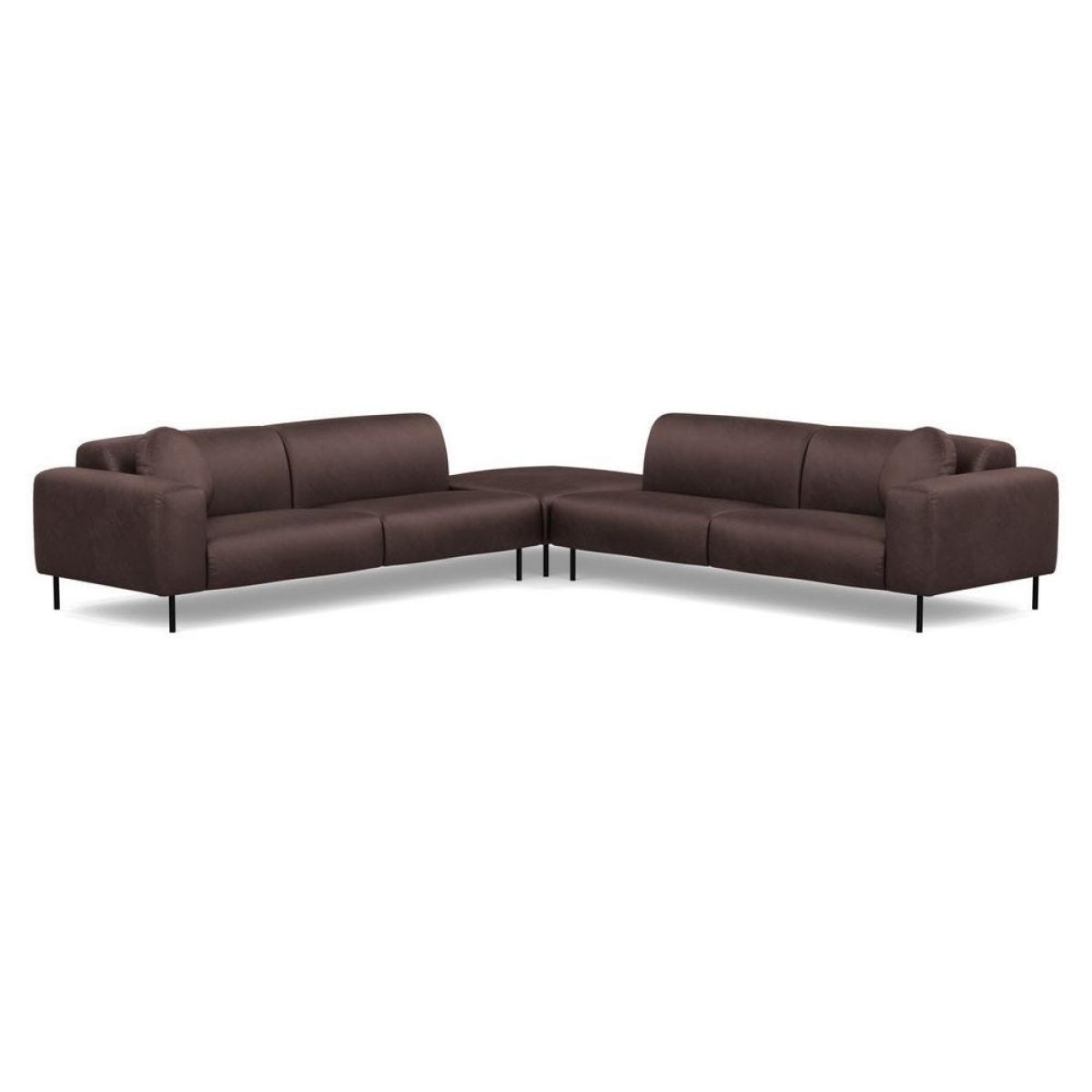 Heal's Luna Large Corner Sofa Siena Cotton Clay Black Feet - Heal's UK Furniture – image 7