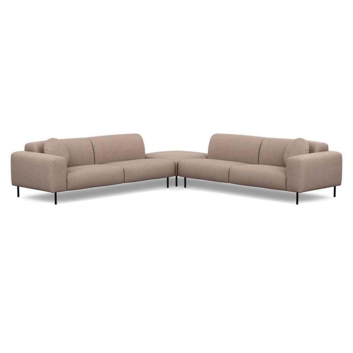 Heal's Luna Large Corner Sofa Siena Cotton Clay Black Feet - Heal's UK Furniture – image 8