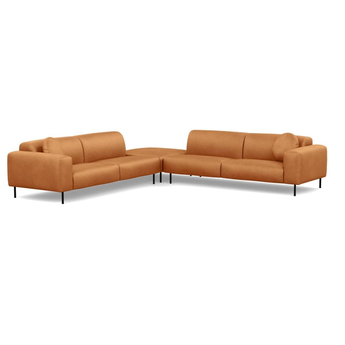 Heal's Luna Large Corner Sofa Siena Cotton Clay Black Feet - Heal's UK Furniture – image 10