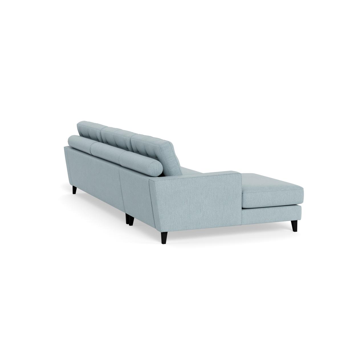 Heal's Mistral Left Hand Facing Corner Sofa Smart Linen Mix Duck Egg Black Feet – image 4