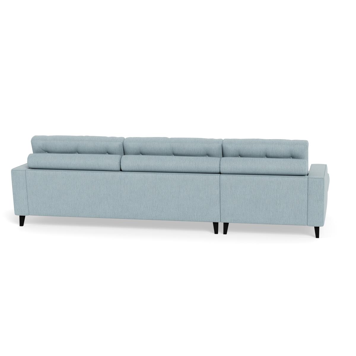 Heal's Mistral Left Hand Facing Corner Sofa Smart Linen Mix Duck Egg Black Feet – image 5