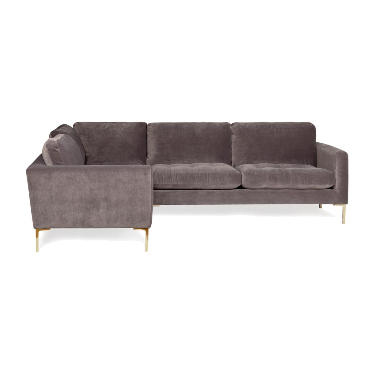 Heal's Eton Left Hand Facing Corner Sofa Velvet Petrol Black Feet - Heal's UK Furniture – image 1