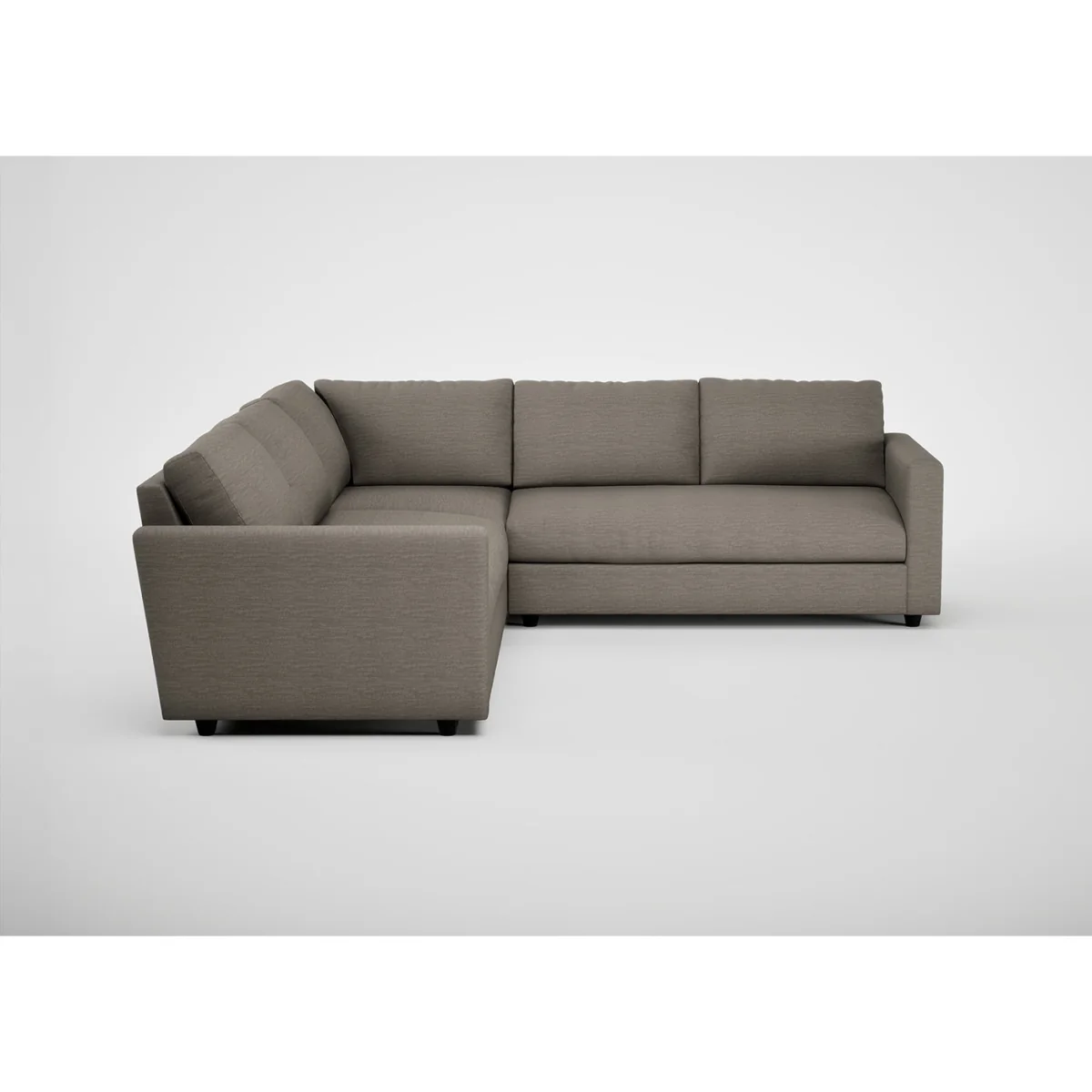 Heal's Nimbus II Corner Sofa Wool Velvet Camel Black Feet – image 3