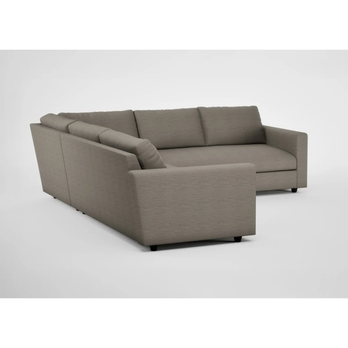 Heal's Nimbus II Corner Sofa Wool Velvet Camel Black Feet – image 4
