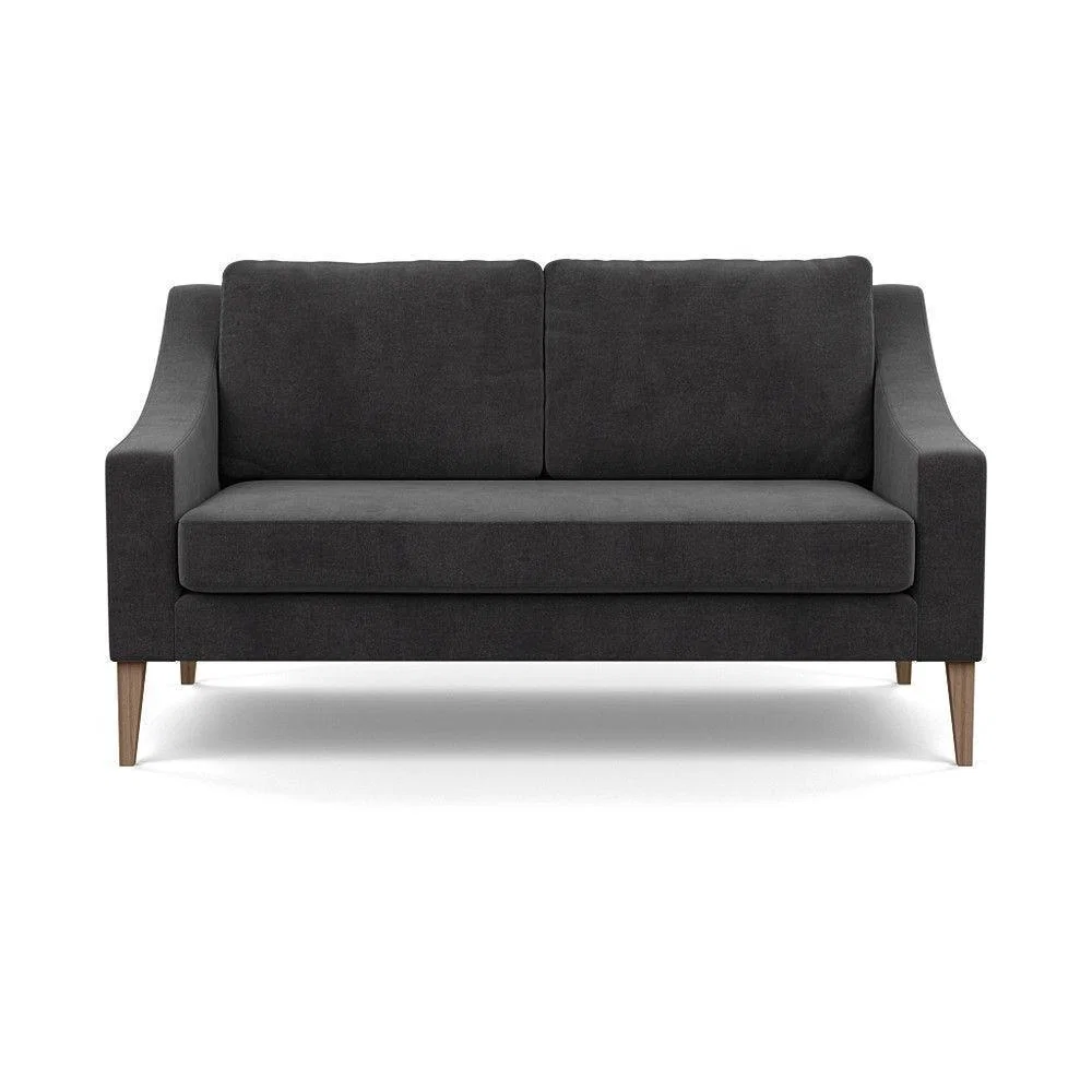 Heal's Mistral Right Hand Facing Corner Sofa Velvet Black Natural Feet - Heal's UK Furniture – image 12