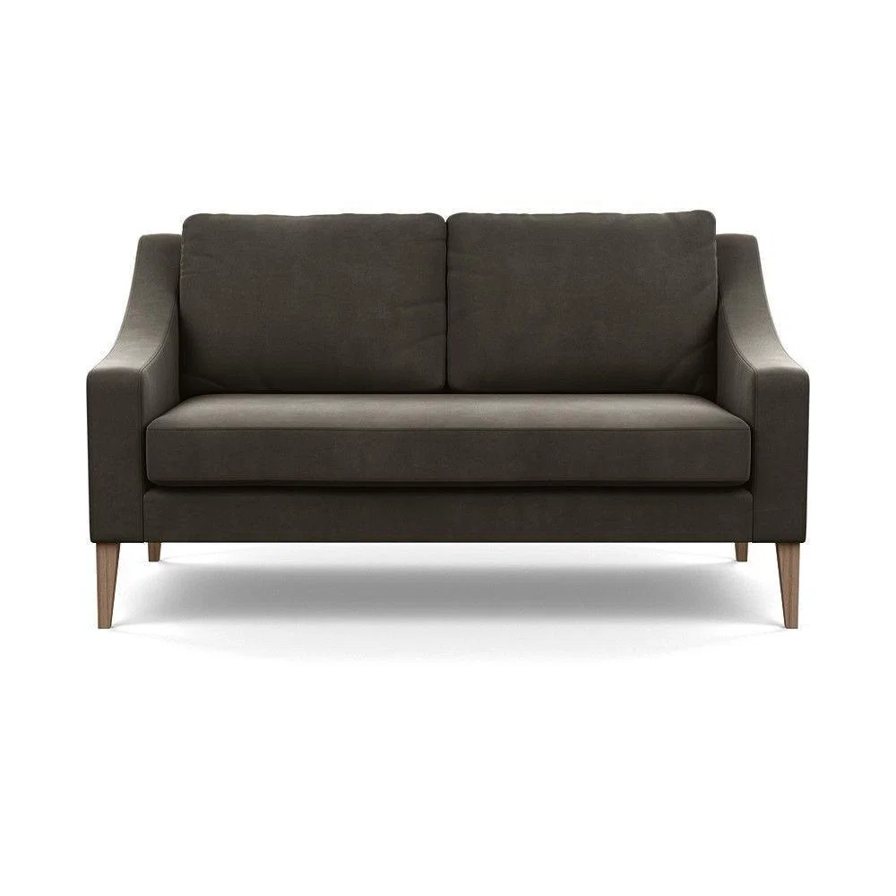 Heal's Mistral Right Hand Facing Corner Sofa Velvet Black Natural Feet - Heal's UK Furniture – image 13